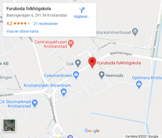 Karta närområde kring Furuboda Kristianstad 