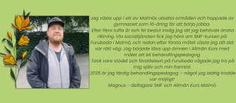 Deltagare tittar in i kameran